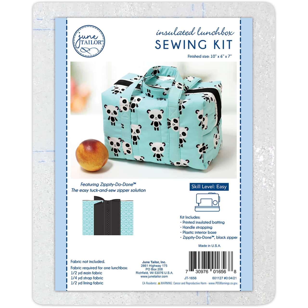 June Tailor&#xAE; Zippity-Do-Done&#x2122; Black Insulated Lunchbox Tote Kit